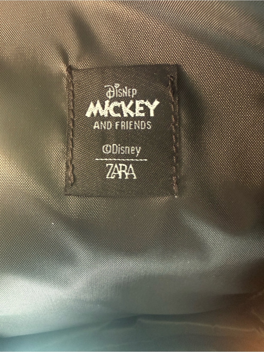 Zara X Disney Collab Mickey Mouse Mini Backpack Bag Black | like new! - Picture 3 of 4